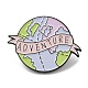 Die Erde mit Wort Abenteuer Emaille Pin JEWB-H010-01EB-01-1