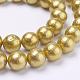 Arrugado textura perla shell perlas hebras BSHE-E016-10mm-02-2