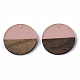 Transparent Resin & Walnut Wood Pendants RESI-S358-02B-H40-2