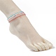 Стеклянные бусины эластичные ножные браслеты AJEW-AN00509-3