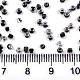 12/0 ガラスシードビーズ  透明インサイドカラー  丸い穴  ラウンド  ブラック  12/0  2~2.5x1.5~2mm  穴：0.8mm  約30000個/袋 SEED-A014-2mm-138B-4