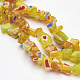 Chapelets de perles en verre de millefiori manuelles X-GLAA-F067-04B-3