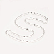 ロジウムメッキ 925 スターリングシルバー リンク チェーン ネックレス  スプリングリングの留め金と  プラチナ  17.7インチ（45cm） STER-L059-16P-2