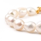 Pulseras de perlas keshi con perlas barrocas naturales BJEW-JB05326-02-2