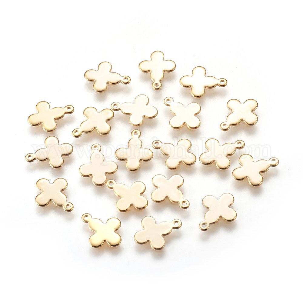 20 Pièces Breloques Acier Inoxydable élégantes - Pendentifs Métal Résistants Pour Personnaliser Bijoux Et Accessoires - Finition Dorée Ou Argentée