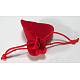 Velours rouge tirage chaîne sac de bijoux redbag06-2